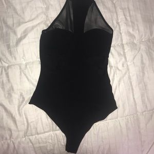 Black bodysuit.